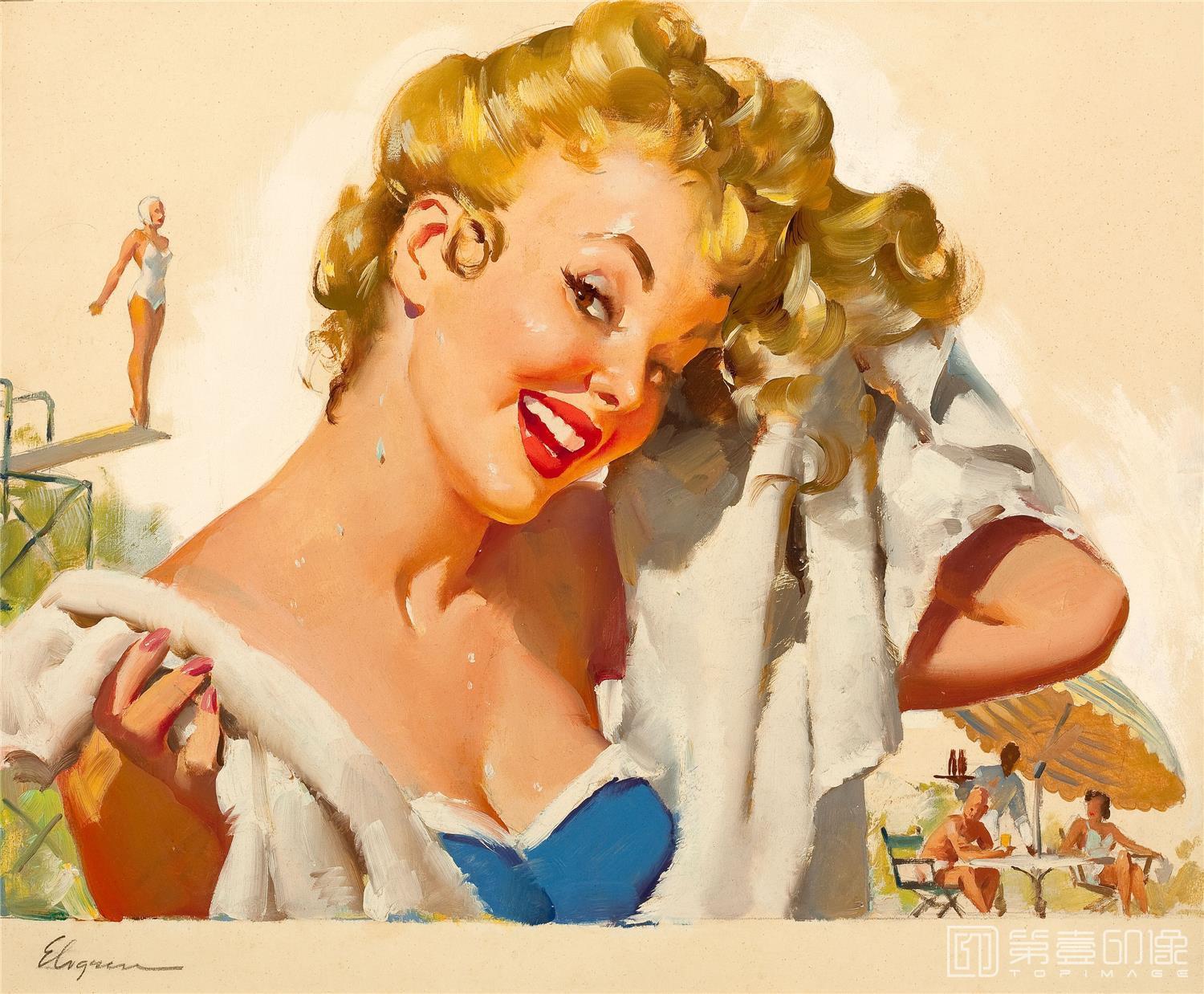 油画-吉尔·艾尔夫格雷恩 Gil Elvgren 作品集-114